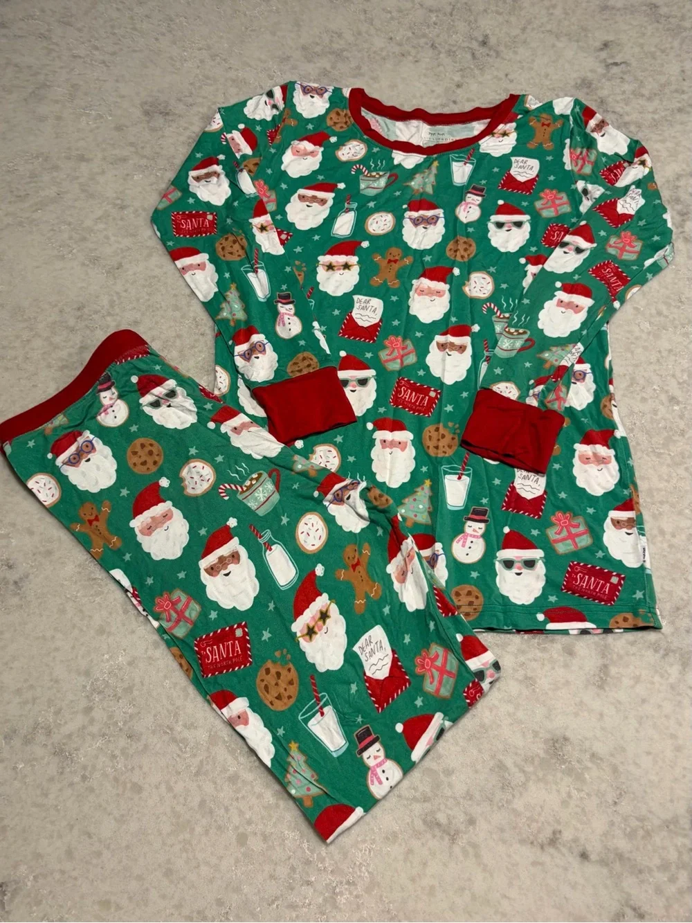 Little Sleepies Santa Bamboo Two-Piece Pajama Set - Size 16